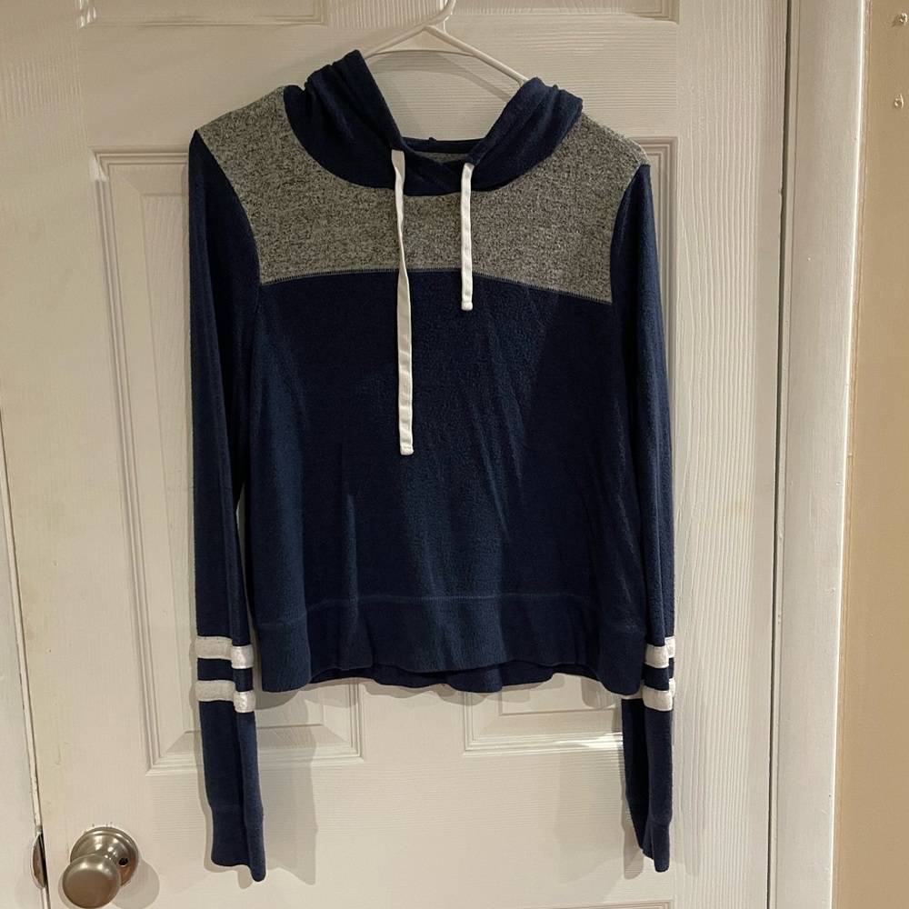 Blue, Gray, & White Hollister Sweatshirt (medium)!
